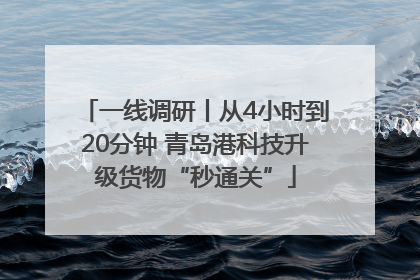一线调研丨从4小时到20分钟 青岛港科技升级货物“秒通关”